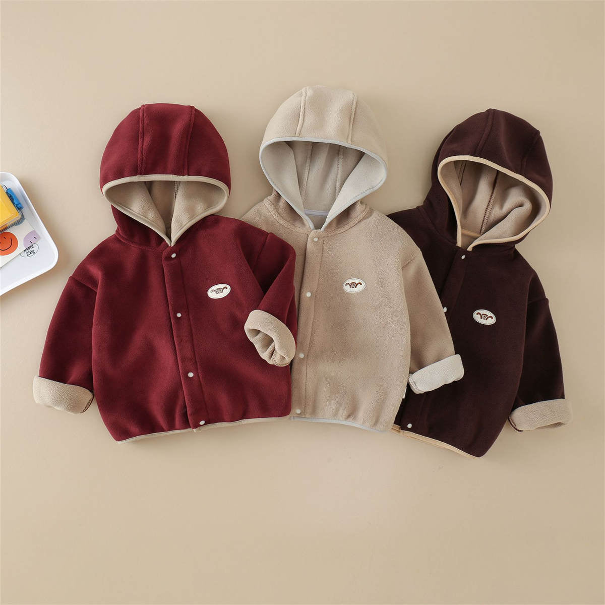 Baby boy winter hooded fleece top