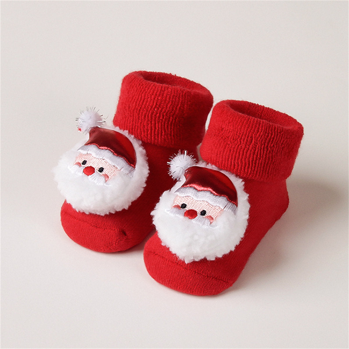 Baby autumn and winter style furry Christmas doll warm non-slip baby socks