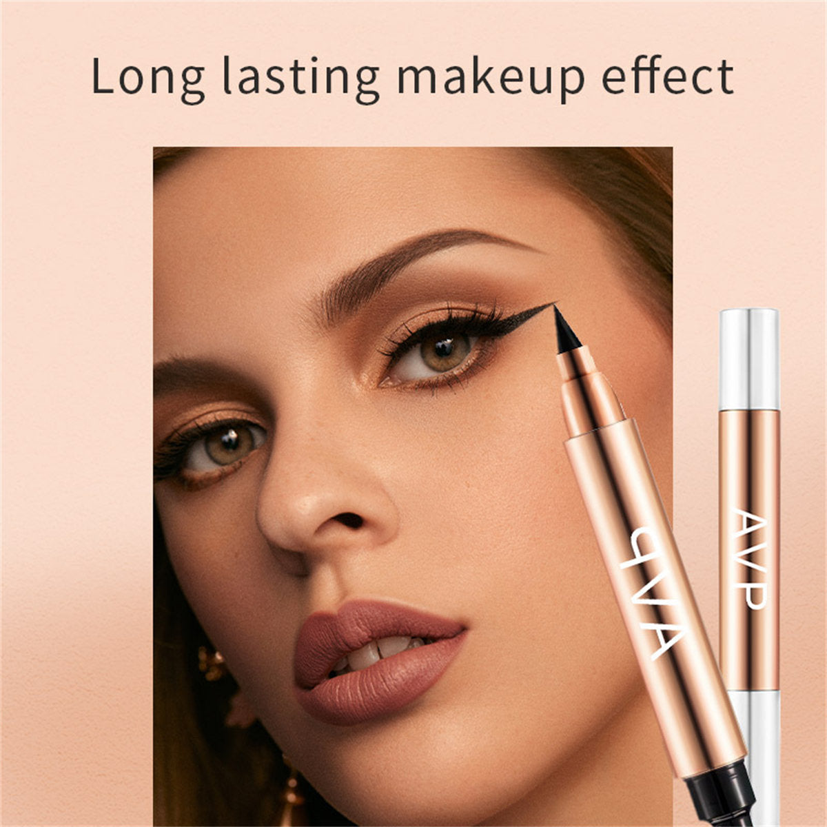 Double-ended stamp multi-purpose silky waterproof eyeliner