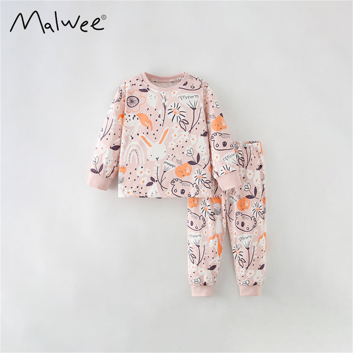 Cartoon bunny print home wear cotton suit