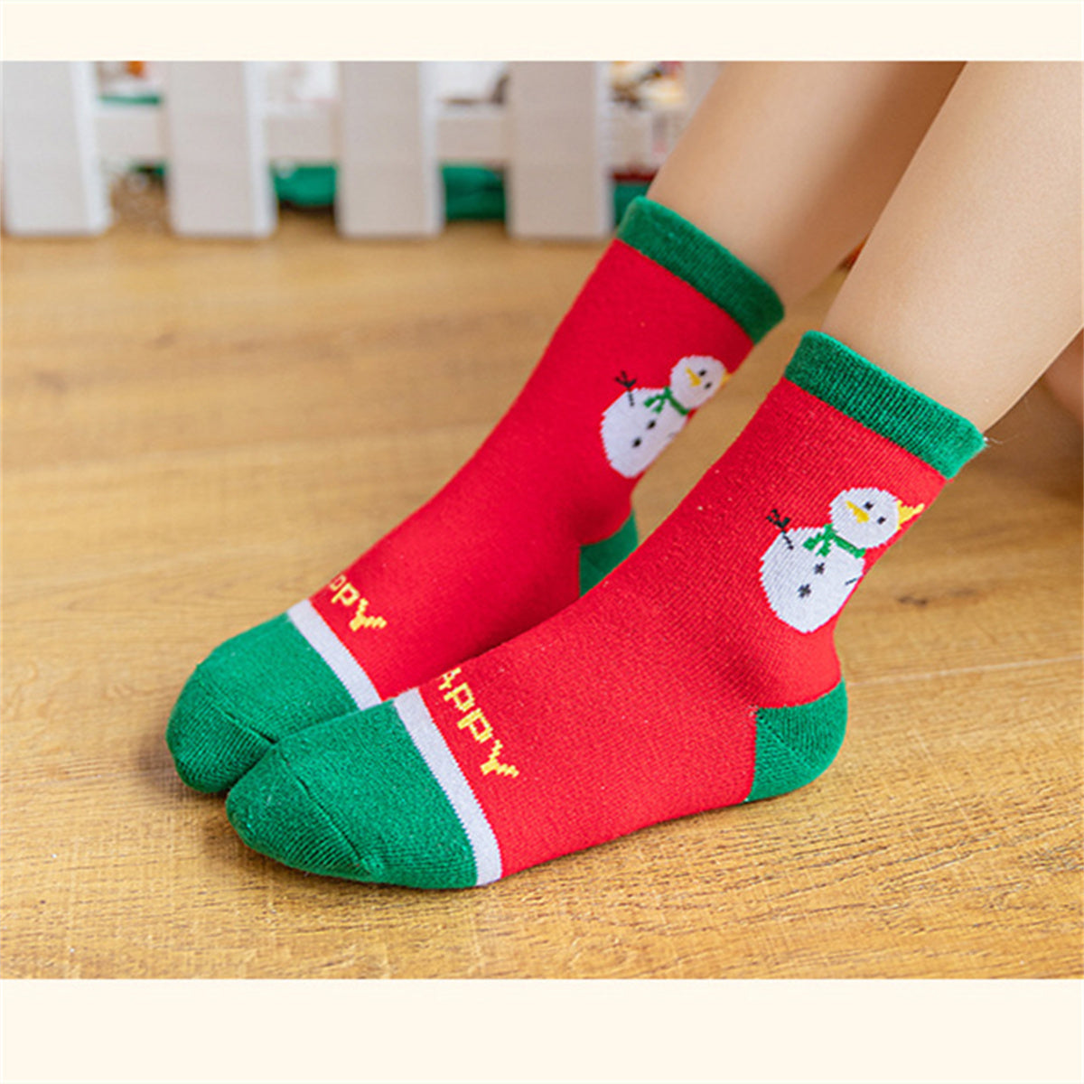 Children's boys and girls Christmas cute funny cotton breathable socks set