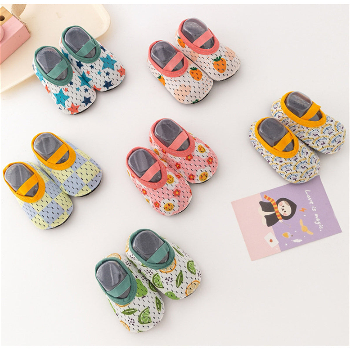 Baby and Toddler Anti-Slip Floor Socks with Exquisite Cartoon Patterns