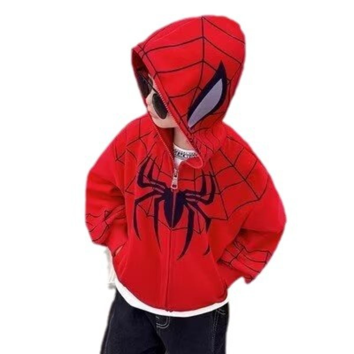 Boys Spiderman Children's Long Sleeve Sweater Children's Clothing Boys Jacket New Style Little Boy Regular Hooded Clothes