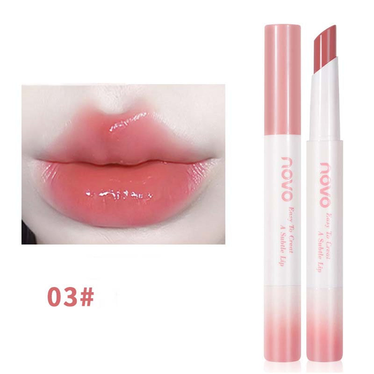 Watery mirror lip glaze does not stick to cups and does not fade. Party-style moist lip glaze