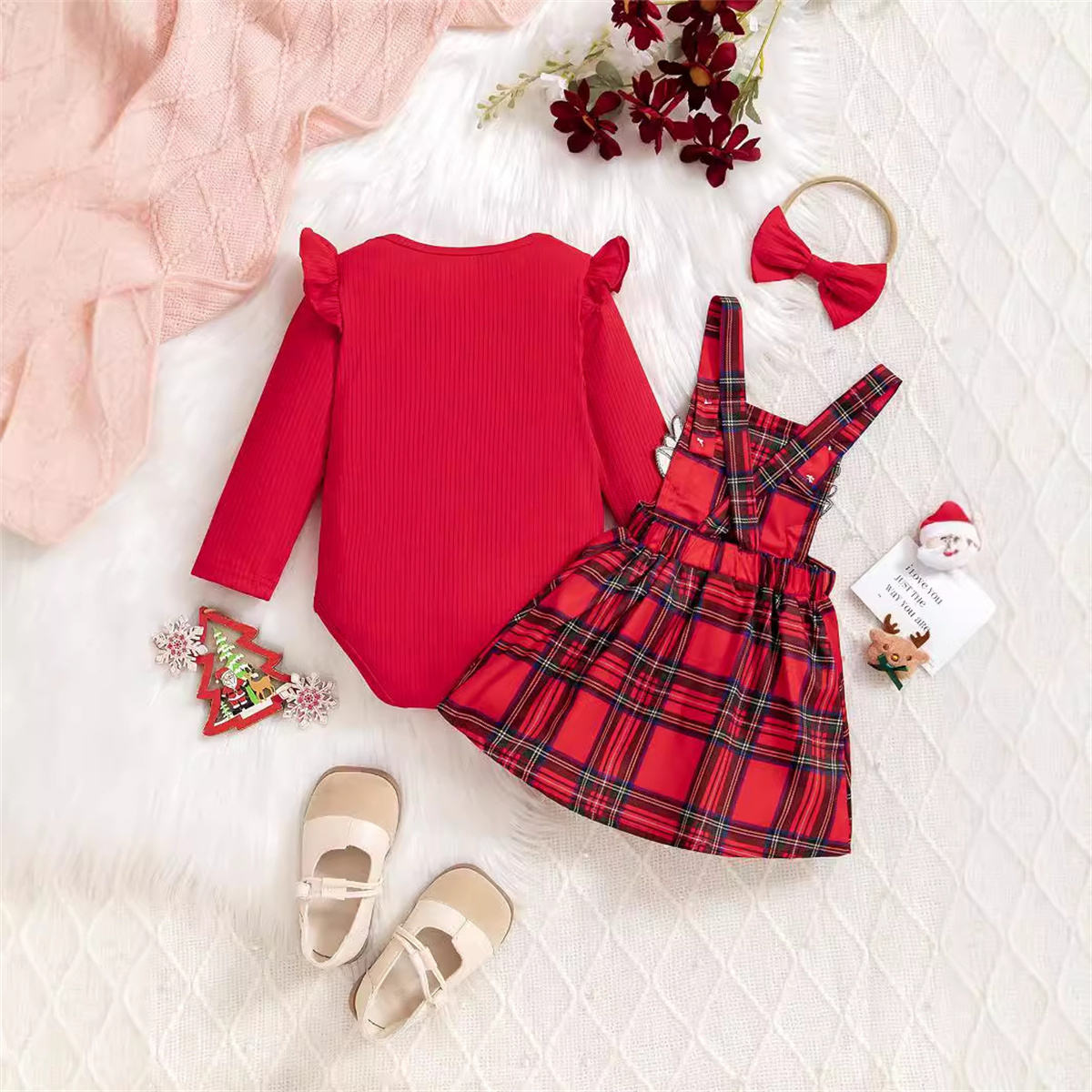 Baby girl clothes Christmas style baby clothes dress suit