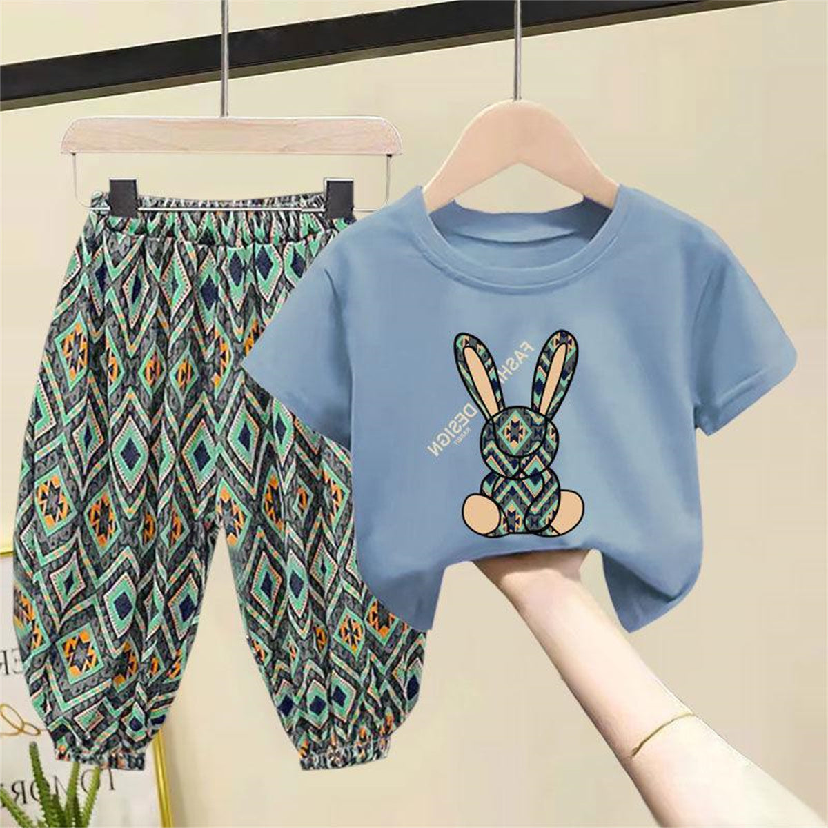 New summer pullover short-sleeved T-shirt children's summer clothes boys girls baby