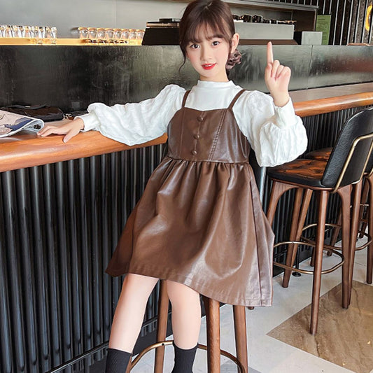 girls autumn dress suit