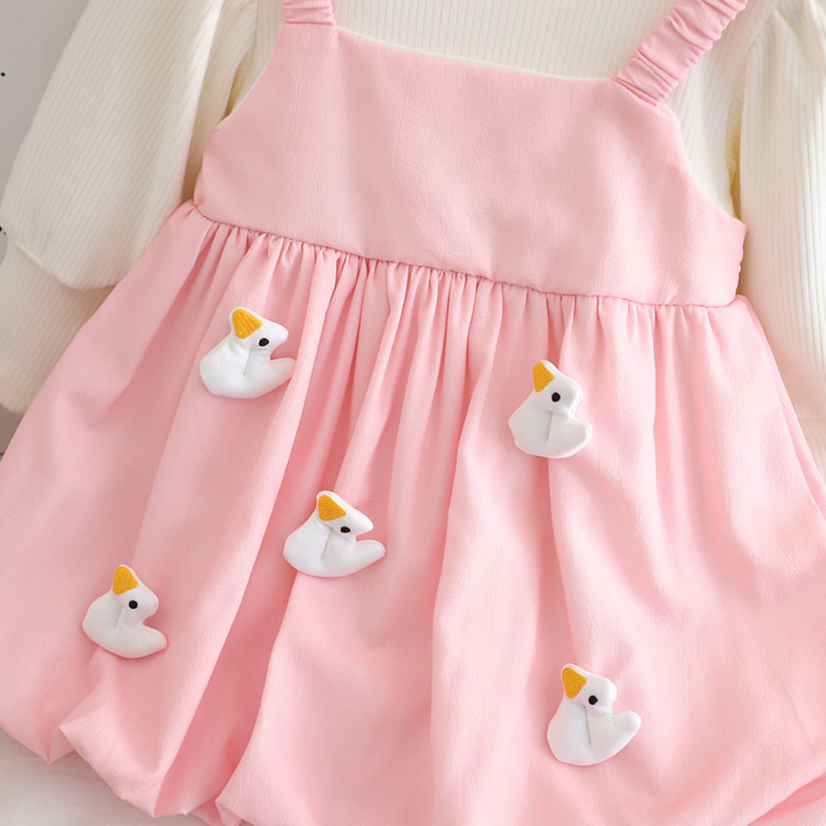 Girls dress cute duck spring and autumn new style children autumn baby girl long sleeve autumn dress princess dress