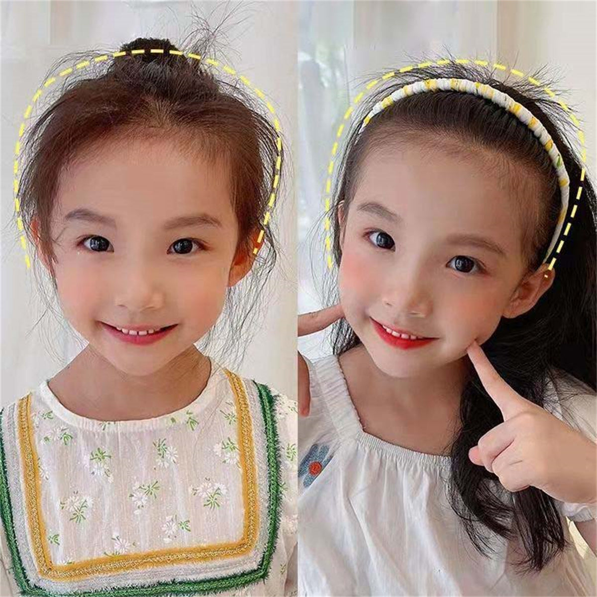 Children's sweet lady style tidy up the broken hair art without damaging the hair headband