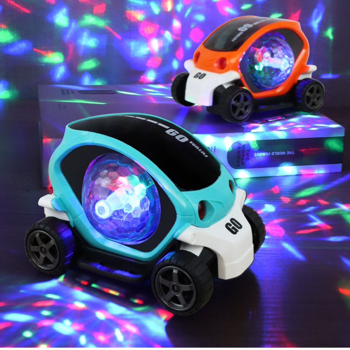 Flashing music electric universal light cartoon toy car