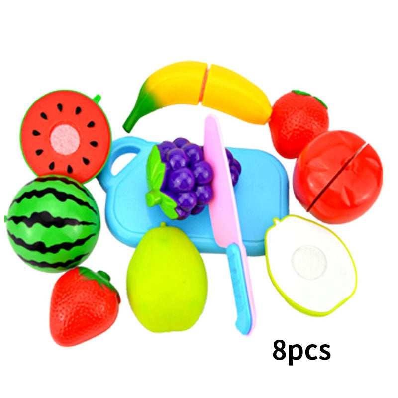 8-piece Set Simulation Vegetables Fruits Cooking Toy Set