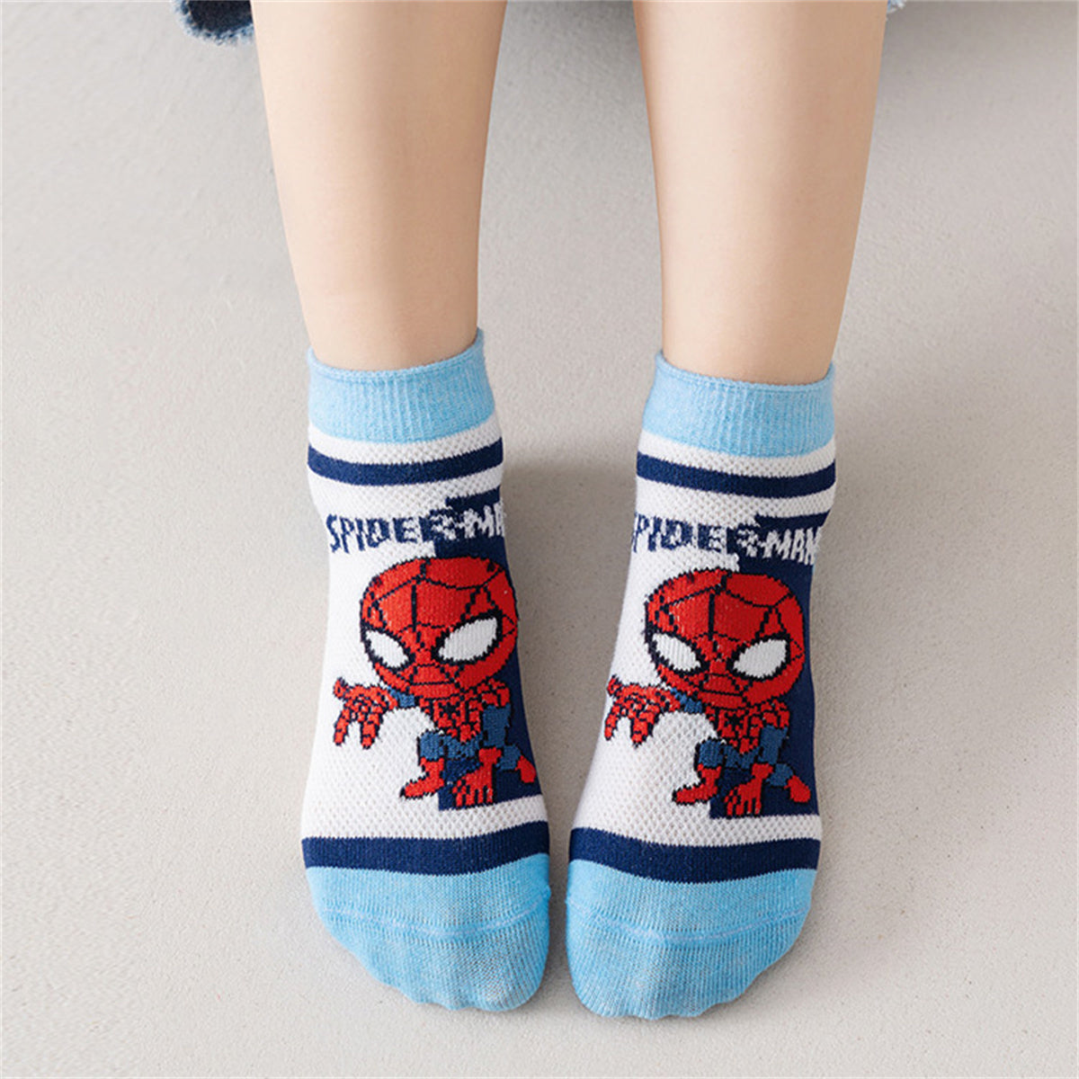 Children's 5-pair set of cartoon spider socks