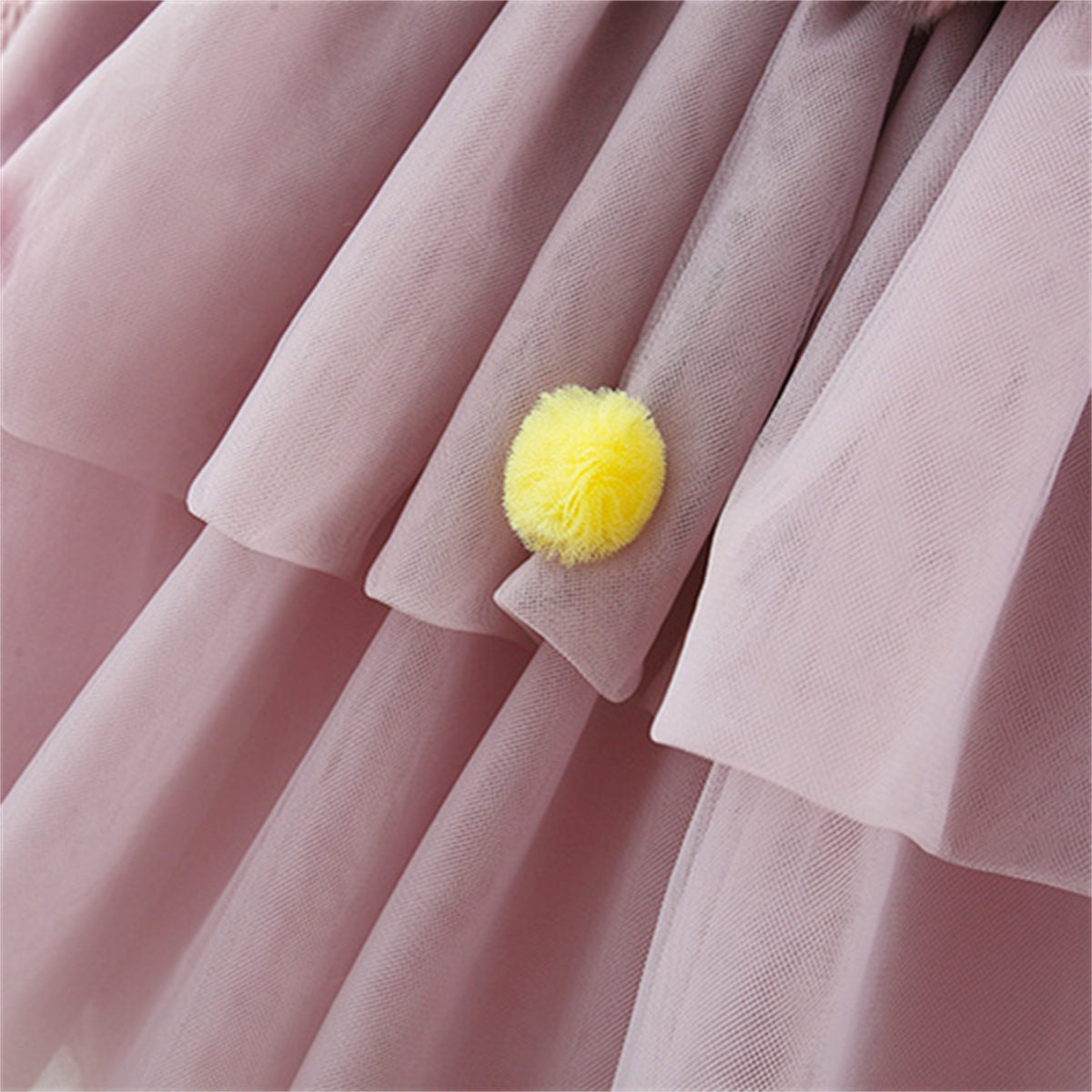 Girls Spring and Autumn Love Ball Puffy Tulle Princess Skirt