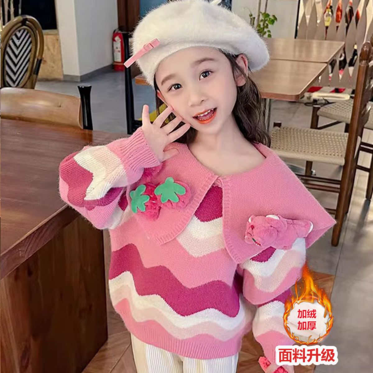 Girls sweater new winter tops baby autumn and winter knitted sweaters girls winter children's sweaters