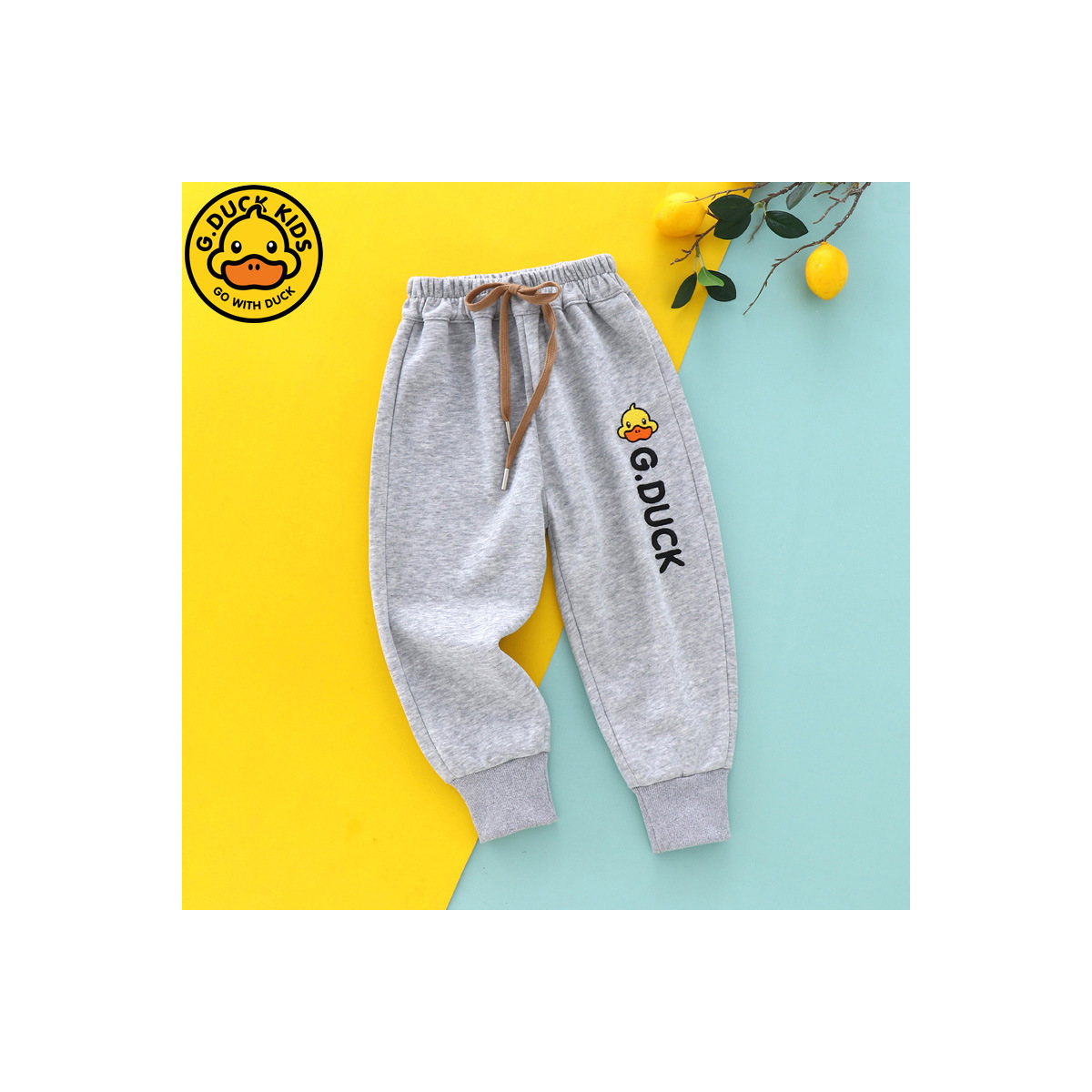 Little yellow duck children&#39;s casual sweatpants spring and autumn new children&#39;s clothing small and medium boys&#39; pants baby trousers girls