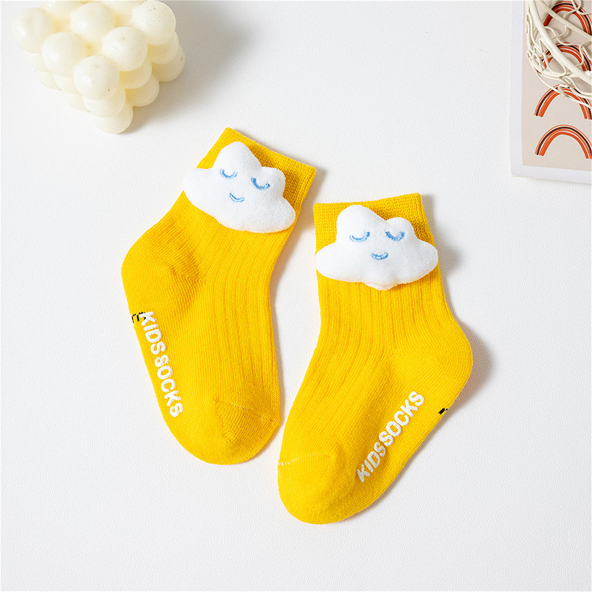 Children's autumn and winter cute doll socks infant mid-tube short socks