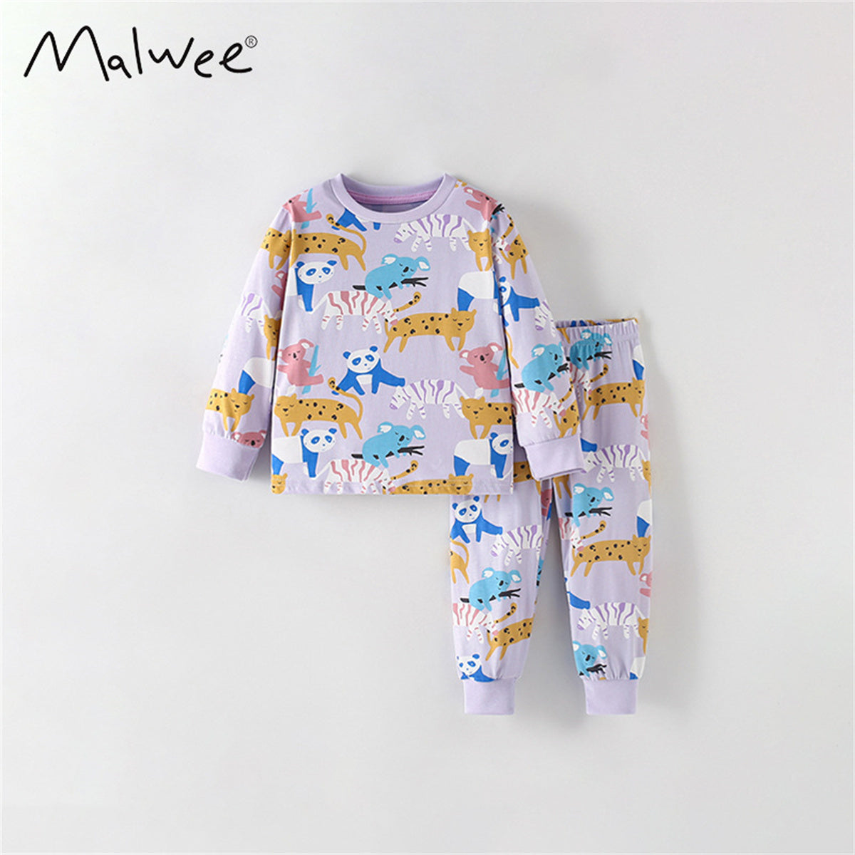 Casual round neck suit cute little girl suit