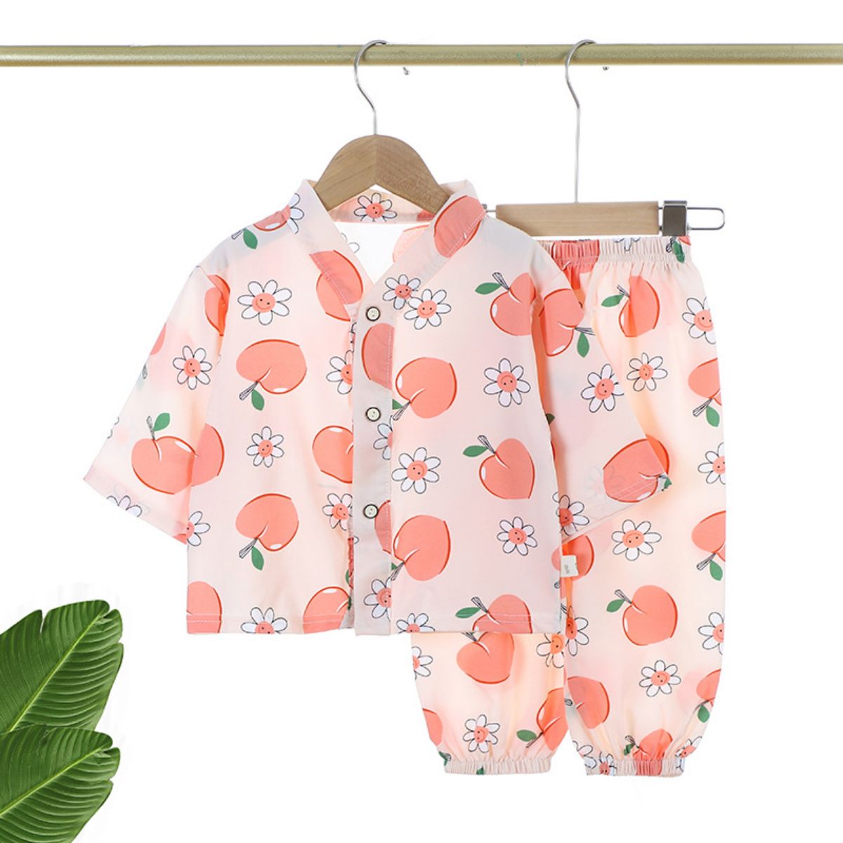 Summer children's pajamas short-sleeved shorts boys and girls baby suits summer thin loose small children air-conditioned clothing