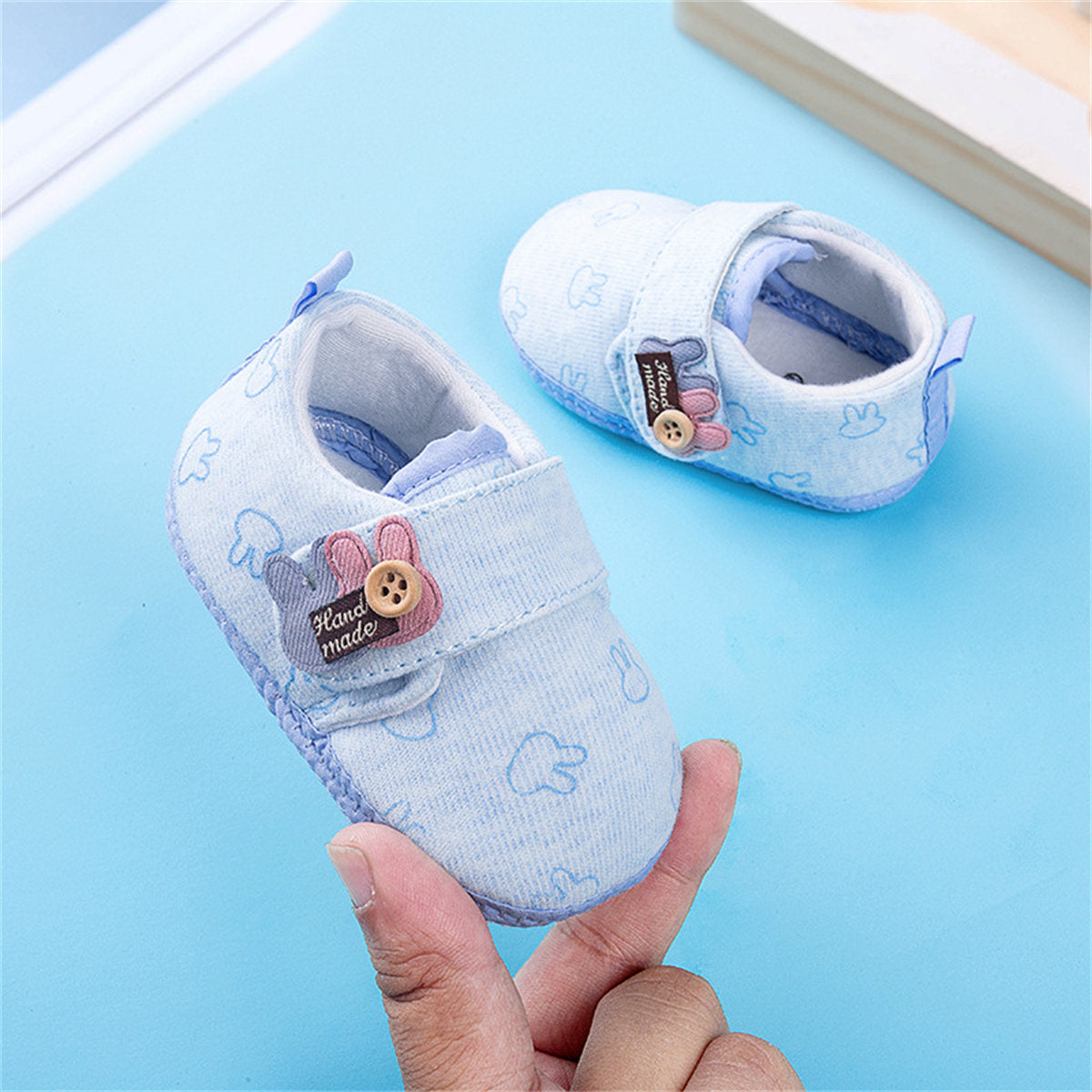 Infant and child boys and girls solid color simple style warm soft bottom canvas shoes