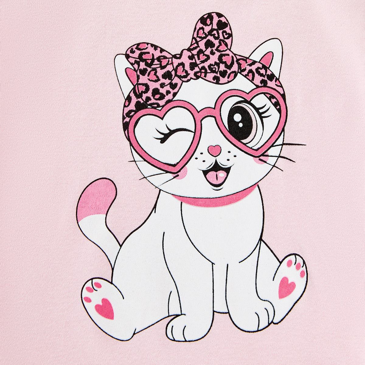 Girls cartoon cute cat home wear suit