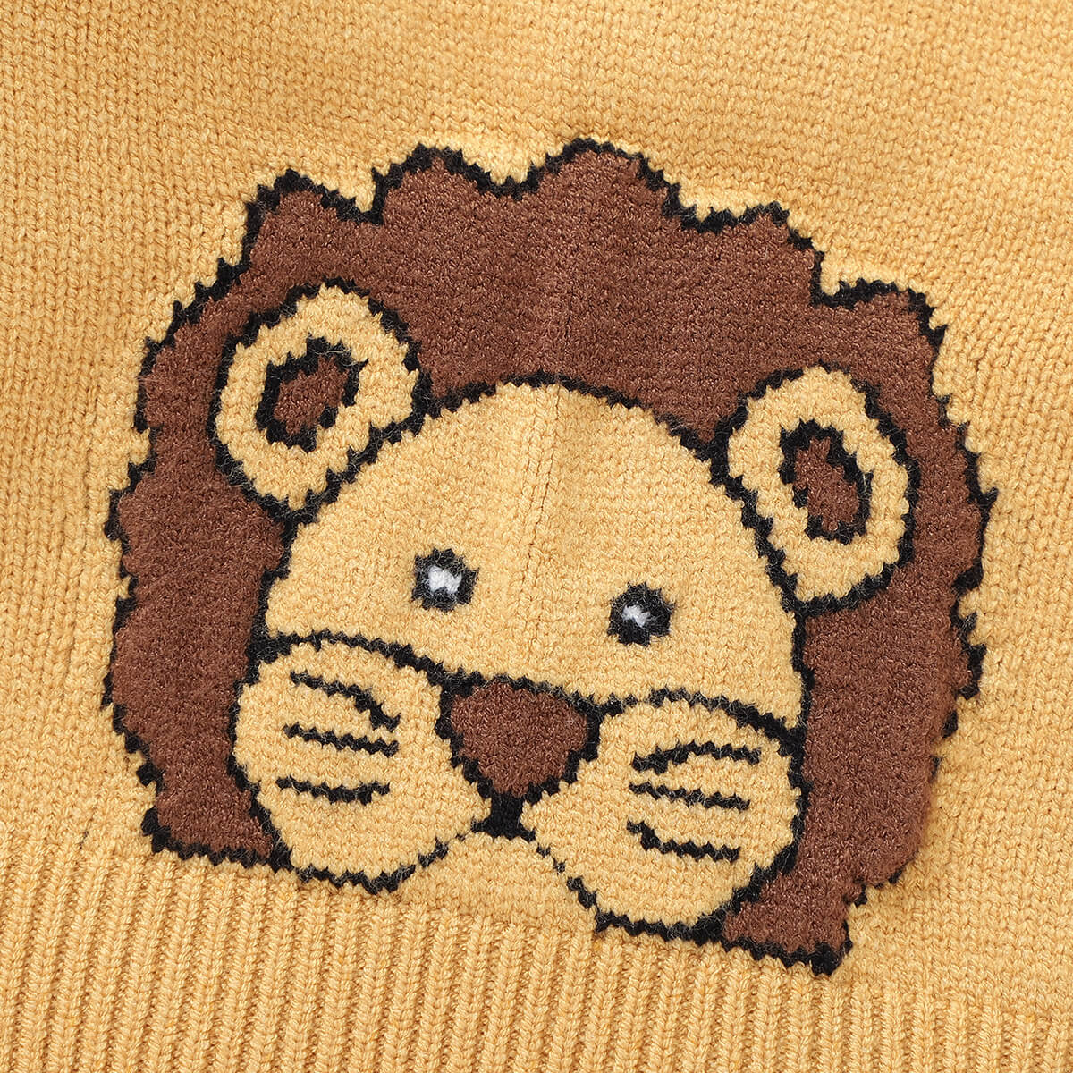 Baby Lion Jacquard Knit Pullover Sweater