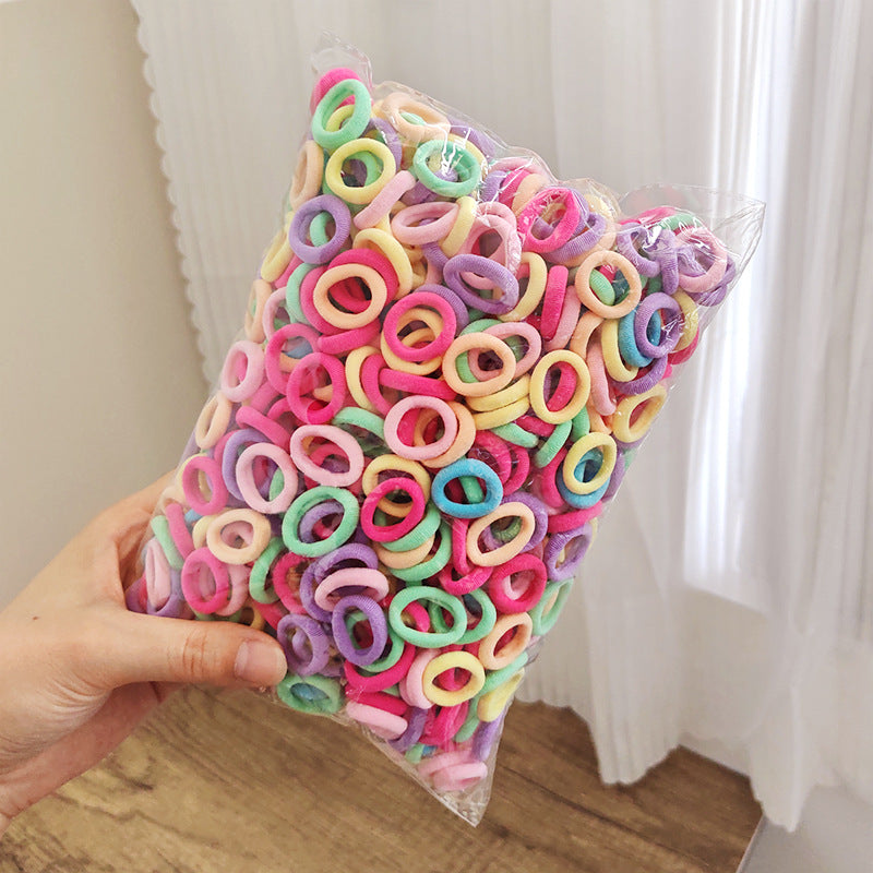 Children's baby colorful candy-colored towel does not damage the hair elastic hair rope