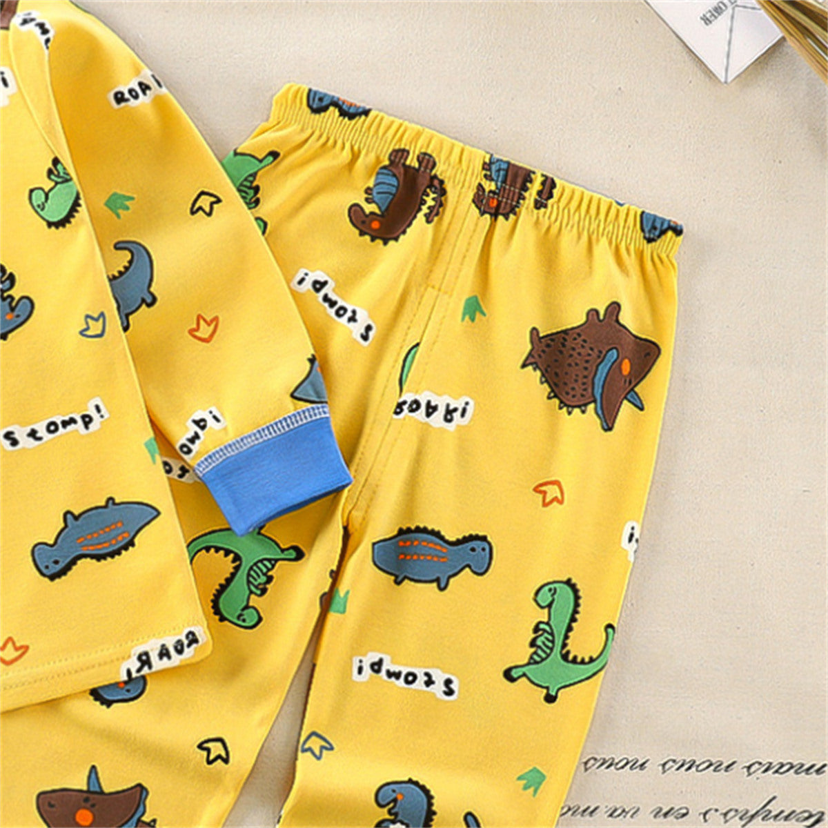 Children's underwear set pure cotton pajamas for boys full print cartoon pattern