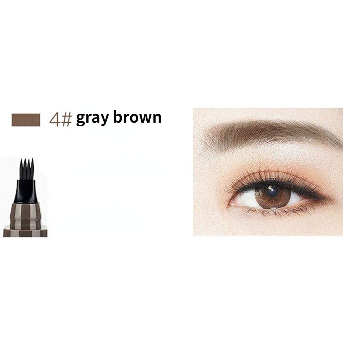 Four-pronged eyebrow pencil waterproof and not easy to fade four-pronged liquid eyebrow pencil straight eyebrow makeup eyebrow pencil