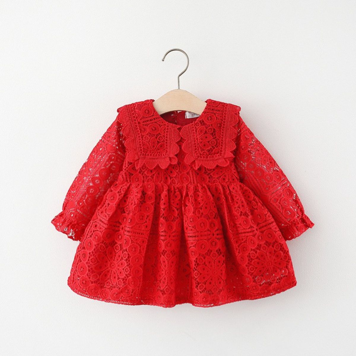 Spring and autumn new baby girl long sleeve lace skirt princess dress children's skirt