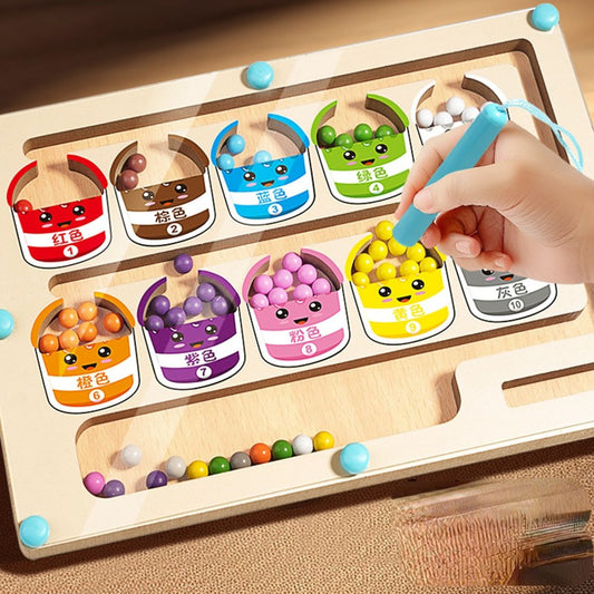 Children's wooden magnetic ball early childhood education toy