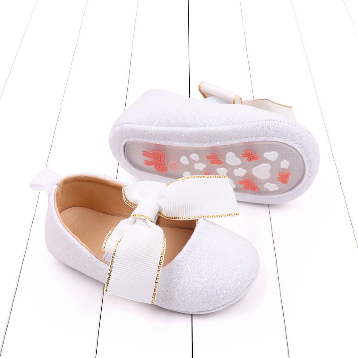 Baby toddler shoes bow princess shoes Christmas soft sole baby shoes baby shoes