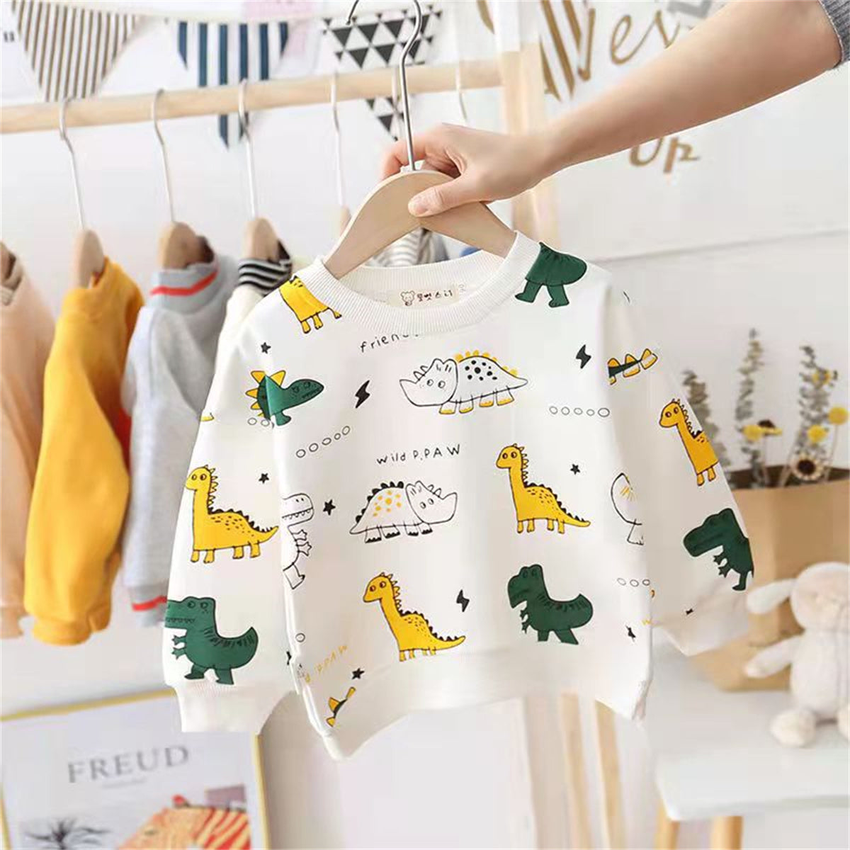 Children's sweatshirt autumn cotton boys and girls long-sleeved T-shirt single top infant baby pullover children's clothing