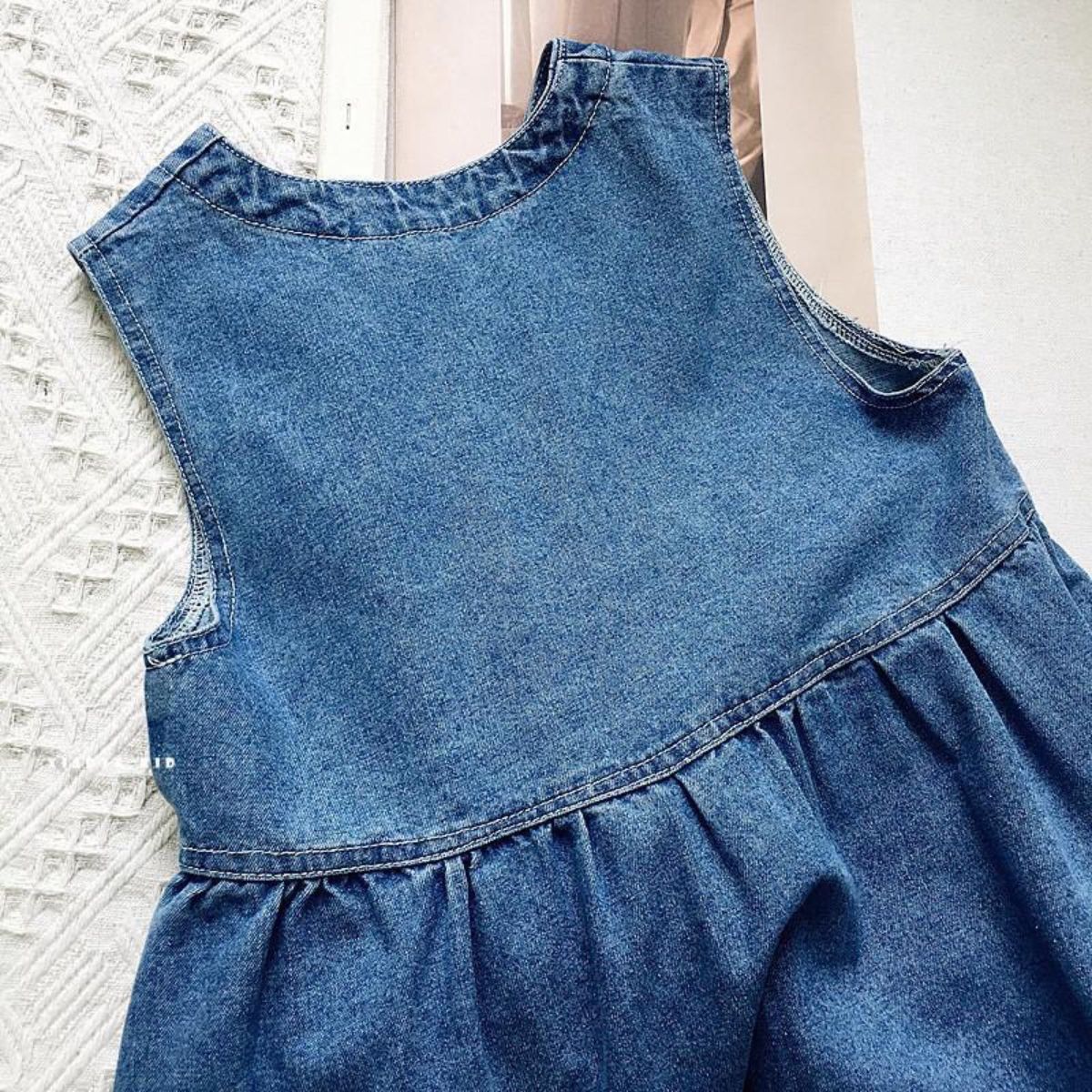 Girls denim skirt vest skirt autumn baby girl shirt overalls skirt two-piece dress children's spring clothes