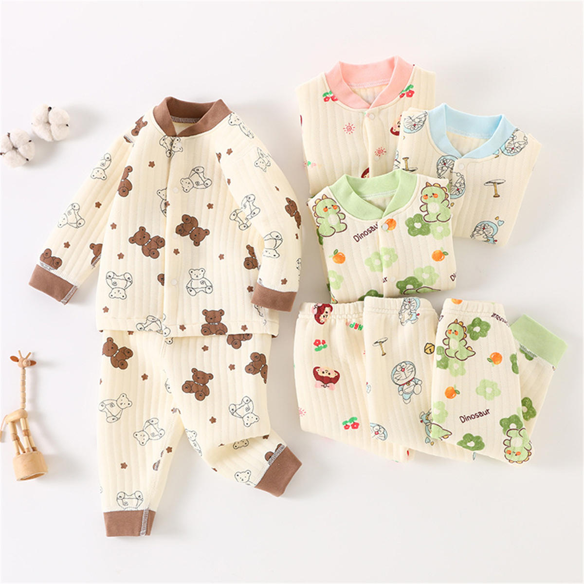 Baby Autumn and Winter Split Cotton Sandwich Set