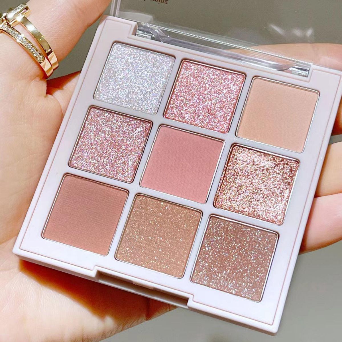 Milk tea palette pearlescent matte nine-square makeup palette eyeshadow