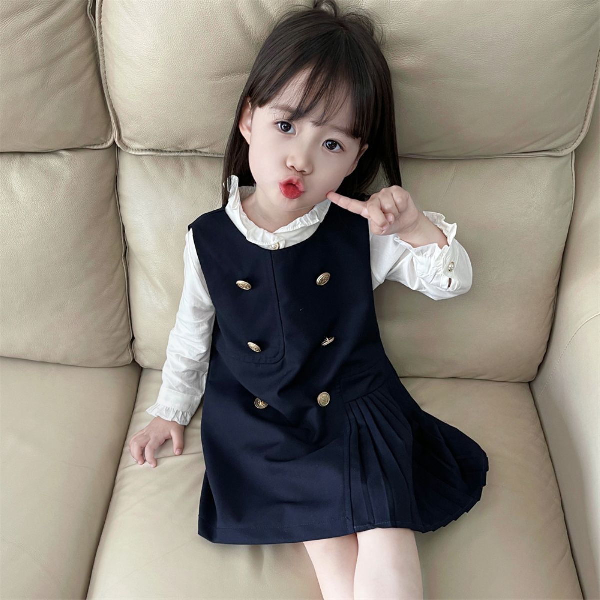 New autumn girls&#39; preppy dress