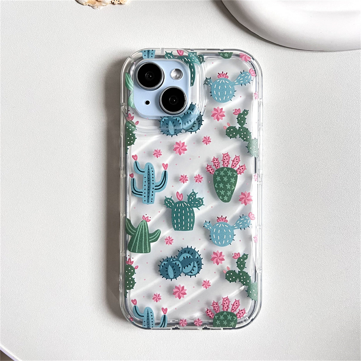 Apple Daily Cute Cactus Transparent Phone Case