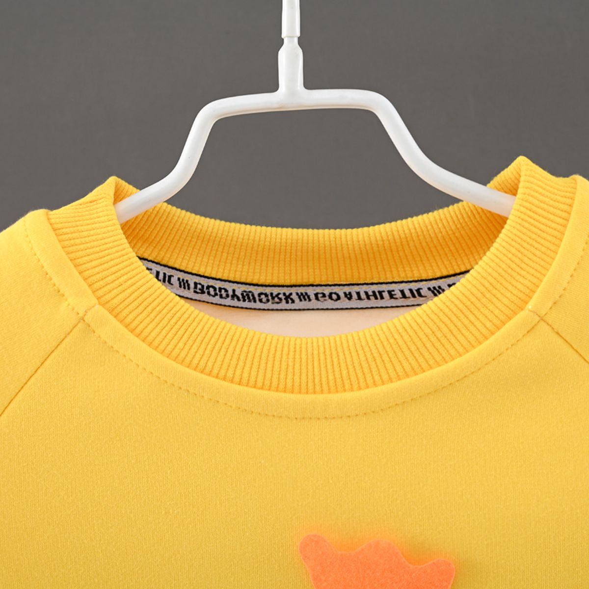 Little yellow duck children's sweater suit plus velvet new sweater for boys and girls spring and autumn long-sleeved clothes for babies