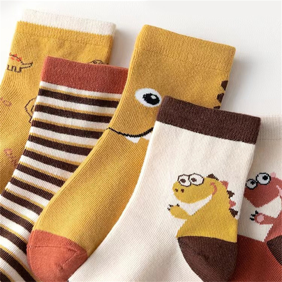 Children's 5-piece dinosaur socks set