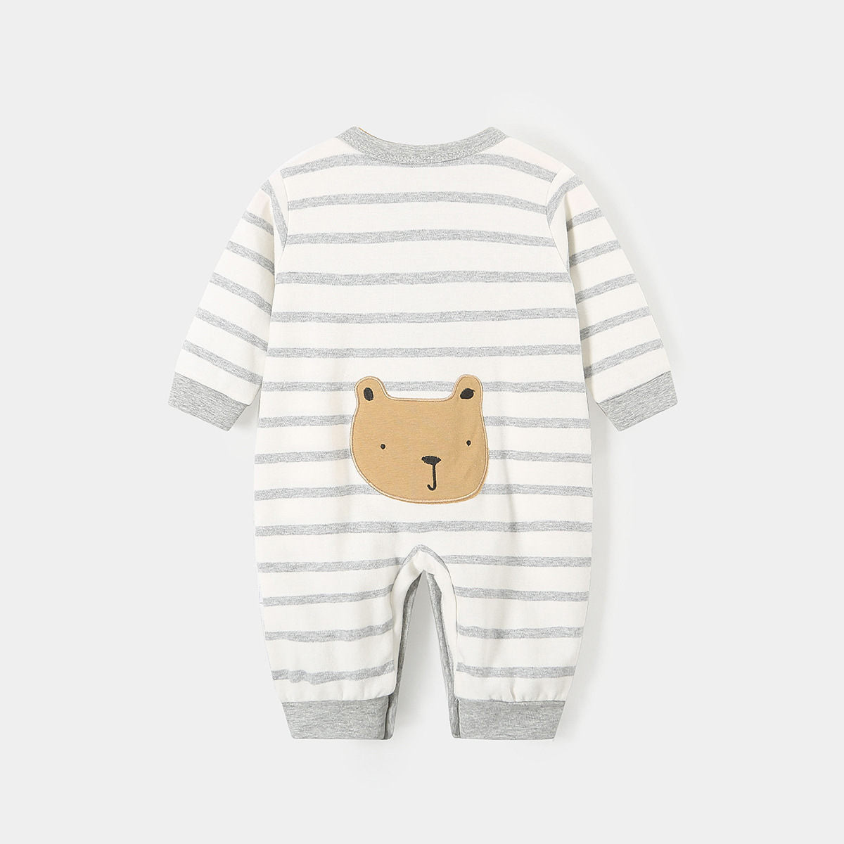 Baby Clothes Pure Cotton Striped Bear Onesie Climbing Clothes