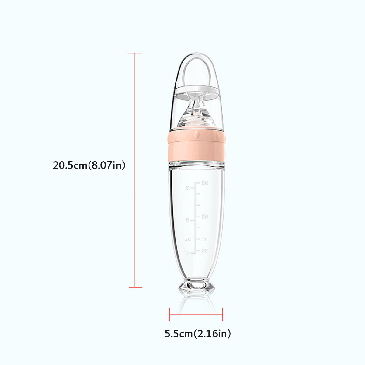 Baby Rice Paste Bottle with Squeeze Spoon