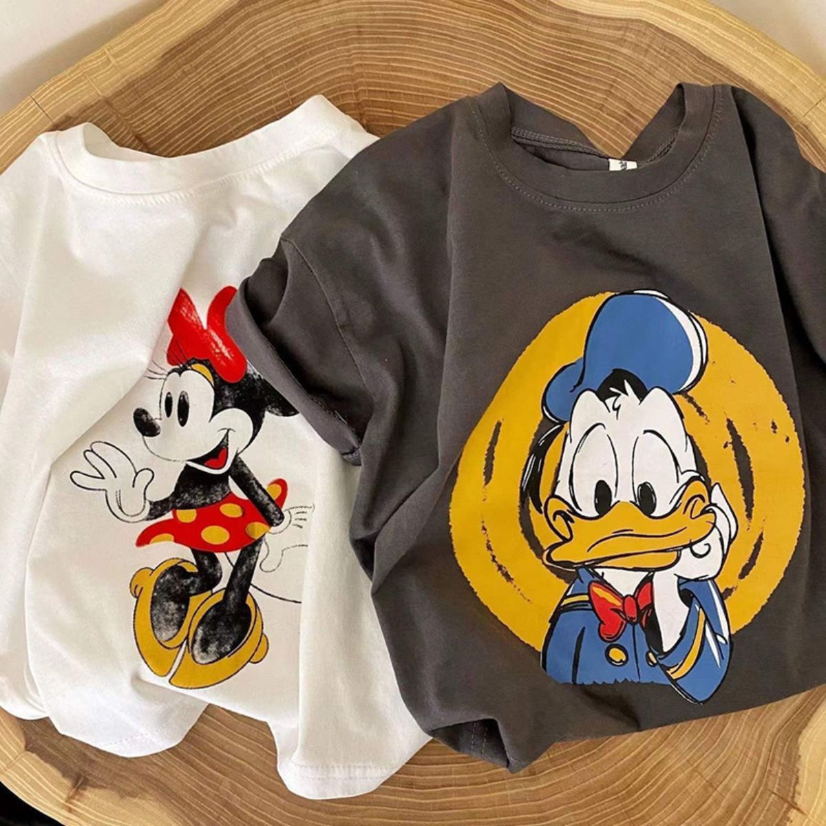 Pure cotton children's short-sleeved T-shirt summer new cute Mickey cartoon casual small and medium children boys and girls tops