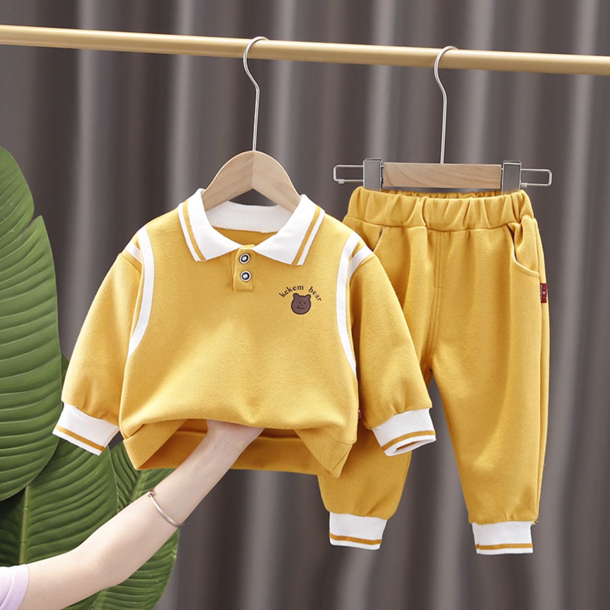 Baby autumn long sleeve sweatshirt two piece suit