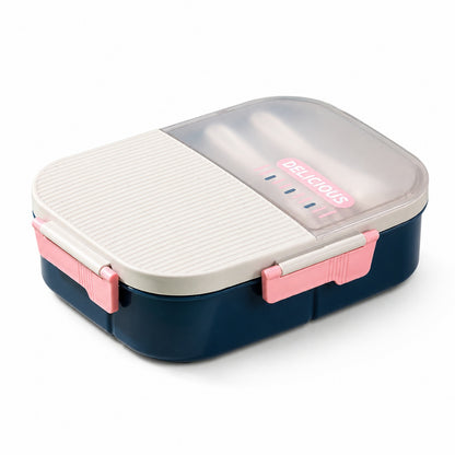 Hibobi Kids Lunch Box with Secure Locking Clips - 1250ml