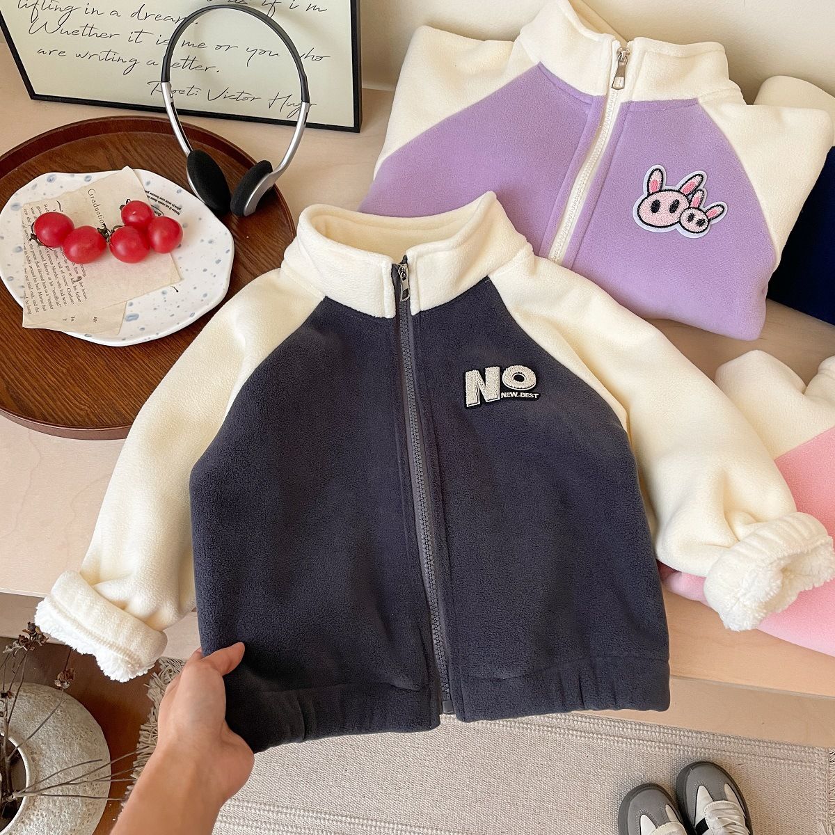 children&#39;s autumn and winter boys and girls&#39; fleece jacket