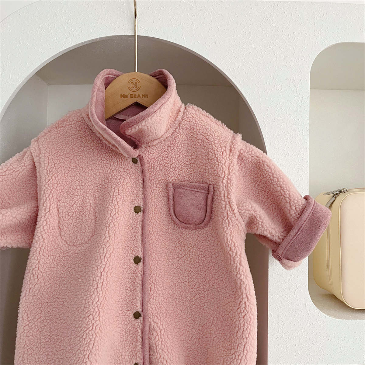 Double-sided warm autumn and winter baby romper