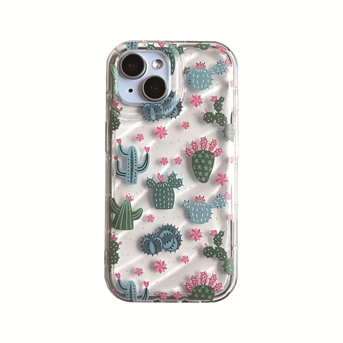 Apple Daily Cute Cactus Transparent Phone Case