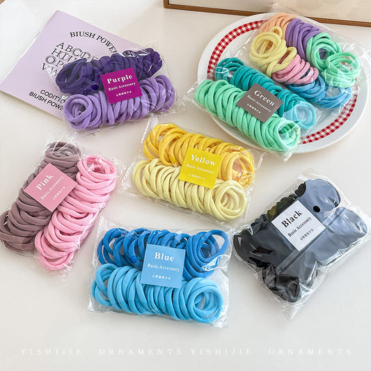 Children's colorful simple style daily party hair tie that does not damage the hair