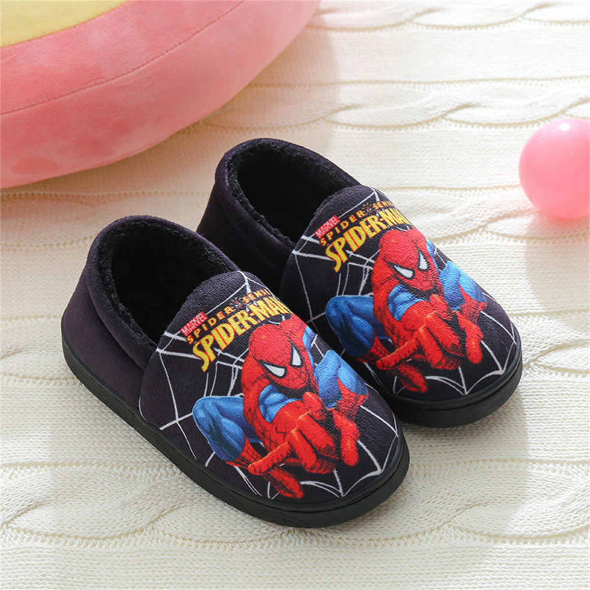 Spider-Man waterproof and non-slip casual cotton slippers for boys