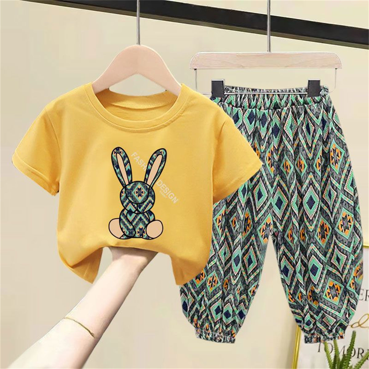 New summer pullover short-sleeved T-shirt children's summer clothes boys girls baby